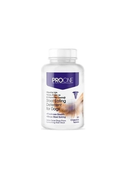 Pro One Yucca Enzim ve B Vitamini Desteği Dışkı Yeme Önleyici Köpek Tableti 60 Adet