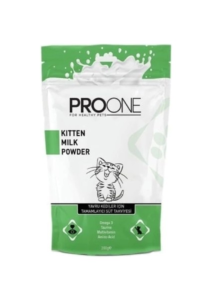 Pro One Kitten Milk Powder Yavru Kediler Için Süt Tozu 200 gr