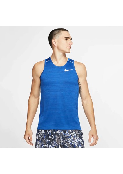 Dri-Fit Miler Running Tank Erkek Mavi Spor Atlet