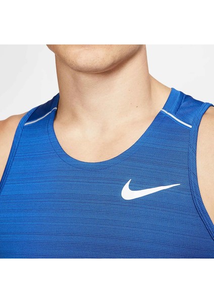 Dri-Fit Miler Running Tank Erkek Mavi Spor Atlet