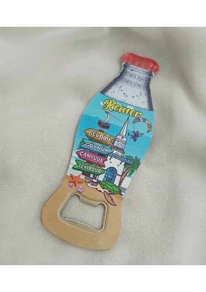 Magnet Açacak Gazoz Şişe Açacağı Mıknatıslı Buzdolabı Süsü Bayrak Kule