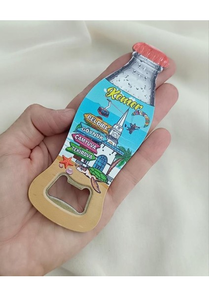 Magnet Açacak Gazoz Şişe Açacağı Mıknatıslı Buzdolabı Süsü Bayrak Kule