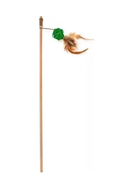 Aquael Ecomfy Toy Gaia Rod Rattan Tüylü Kedi Oltası Oyuncağı 50 cm
