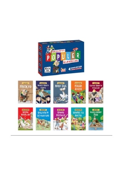 Çocuklar Için Popüler Klasikler (10 Kitap+Soru Kitapçığı)