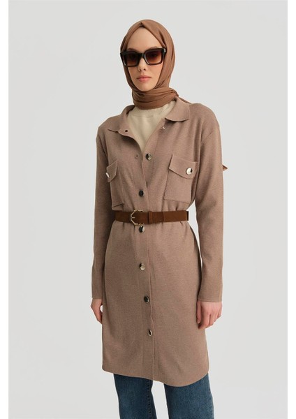Hırka 24KD4210 Vizon