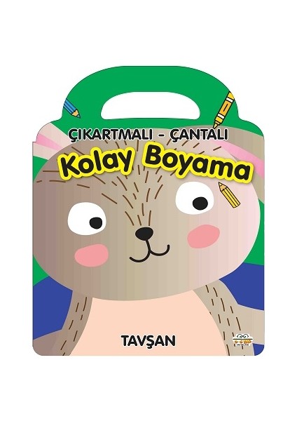 Çıkartmalı - Çantalı Kolay Boyama - Tavşan