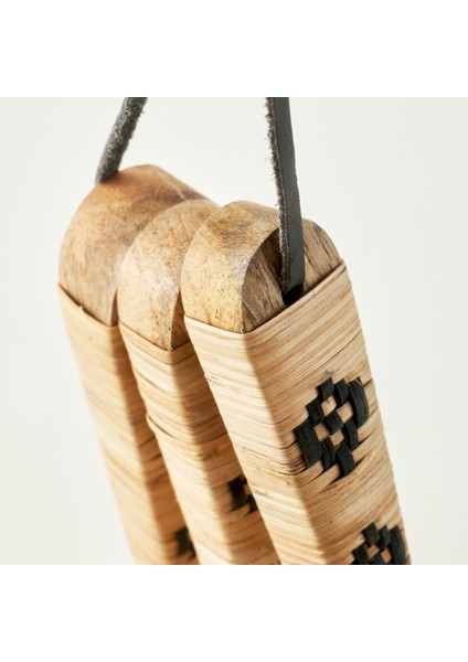 Varna 3'lü Ölçü Kaşığı Seti Naturel (21,5x8,5x5,5 Cm)