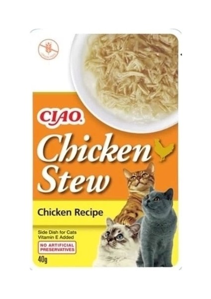 Inaba Ciao Chicken Stew Tavuk Güveçli Pate Yetişkin Konserve Kedi Maması 40 gr
