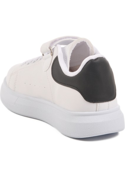 Beyaz Siyah Cırtlı Bağcıklı Erkek Çocuk Spor Ayakkabı 160 F fırsatları