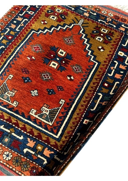 El Dokuma Antika 97X120 Dazkırı Halısı Koleksiyonluk Kök Boya indirimleri
