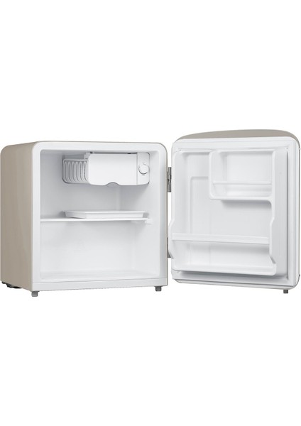 DB80RBE Retro Bej Mini Buzdolabı
