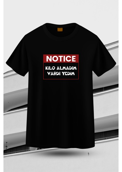 "kilo Almadım Vardı Yedim" Baskılı Unisex T-Shirt/tişört - Tüm Yaş Grupları