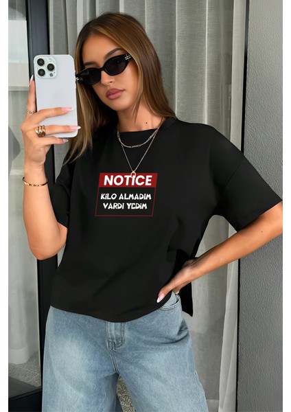 "kilo Almadım Vardı Yedim" Baskılı Unisex T-Shirt/tişört - Tüm Yaş Grupları