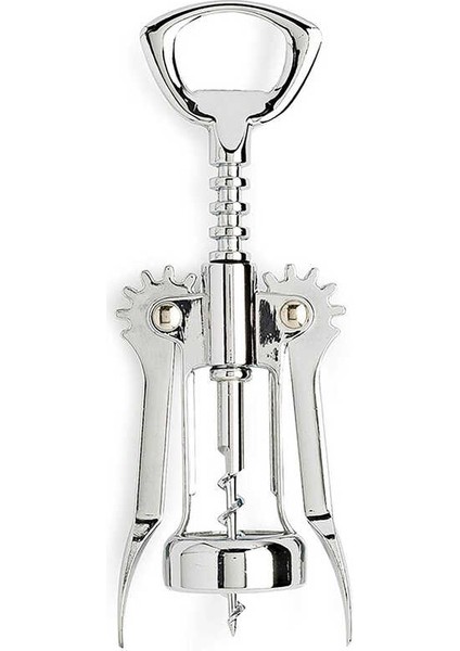 Krom Tirbuşon - 2 Fonksiyonlu Paslanmaz Metal (4767) - BKS5682-5449