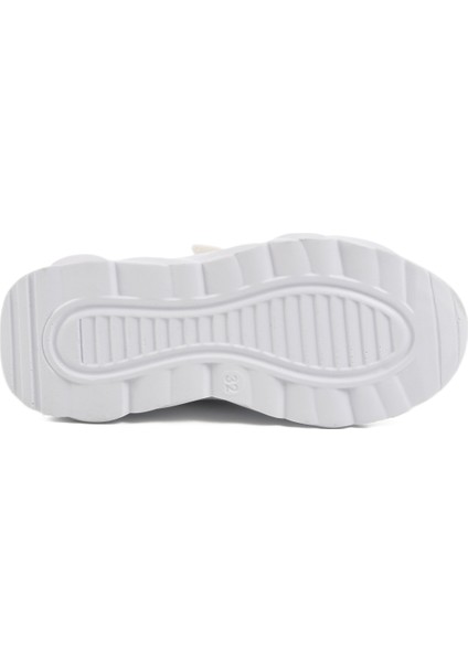 Beyaz Cırtlı Unisex Çocuk Spor Ayakkabı 965 F indirimleri
