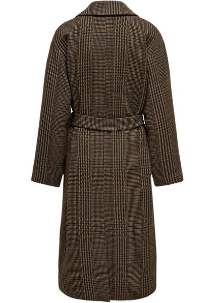 Kadın Kahve Kareli Kaban 15322423 fiyatları