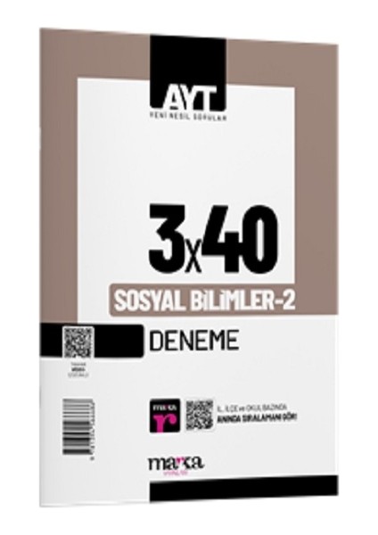 2025 Ayt Sosyal Bilimler-2 3X40 Deneme