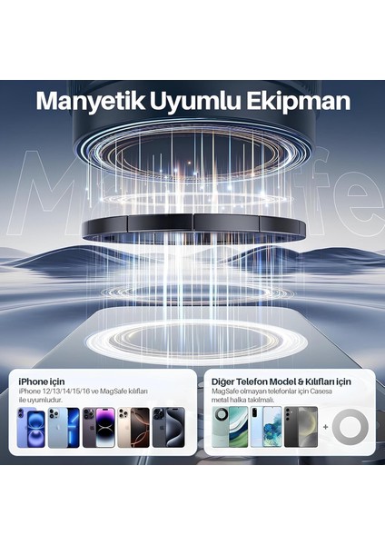 X68 Mıknatıslı Vakumlu Araç Içi Telefon Tutucu Manyetik 360° Dönen Taşınabilir Çok Amaçlı Araba Tutacağı