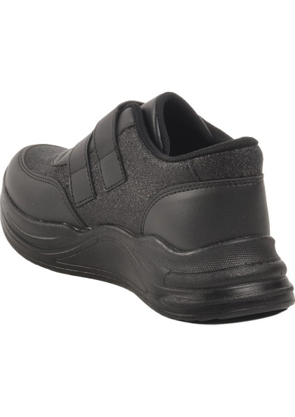 Siyah Simli Cırtlı Kız Çocuk Sneaker 7021086 F fırsatları