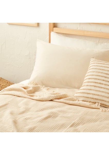 %100 Pamuk Bexley Tek Kişilik Pike Vizon (150X220 Cm)