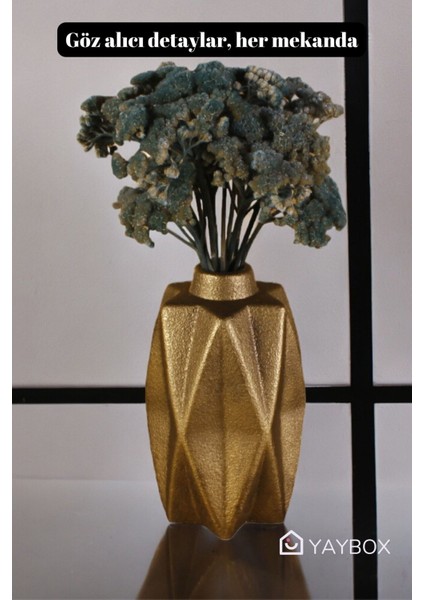 Dekoratif Vazo El Yapımı Altın Eskitme Renk Model 21 modelleri