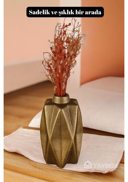 Dekoratif Vazo El Yapımı Altın Eskitme Renk Model 21 fırsatları