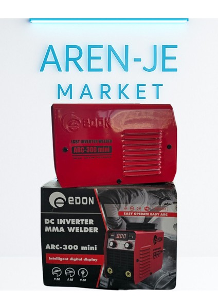 Aren-Je Edon ARC-300 Mini Kaynak Makinesi – Igbt Inverter Teknolojili, Dijital Ekranlı, Set