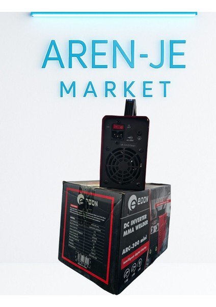 Aren-Je Edon ARC-300 Mini Kaynak Makinesi – Igbt Inverter Teknolojili, Dijital Ekranlı, Set