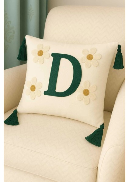 Punch Kırlent Kılıfı Harf Modeli D