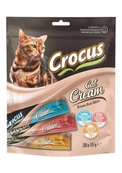Crocus Karışık Lezzetler Sıvı Kedi Ödül Maması 15 gr 30 Adet