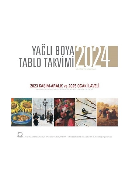 Yağlı Boya Tablo Takvimi 2024 Duvar Takvimi