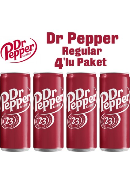 Dr Pepper 330ML 4'lü Paket