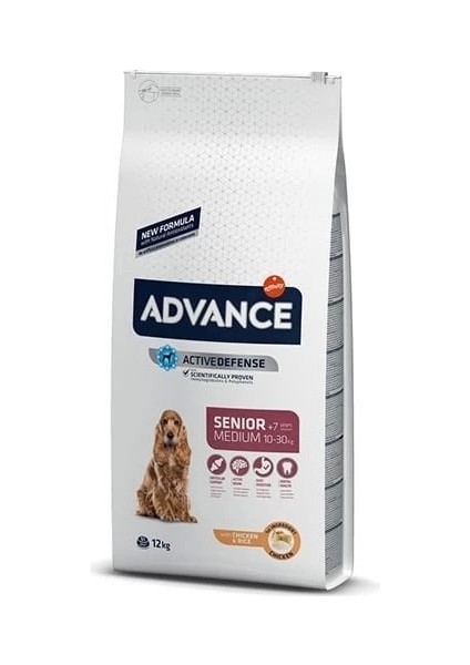 Advance Senior Medium Tavuklu Orta Irk Yaşlı Köpek Maması 12 kg