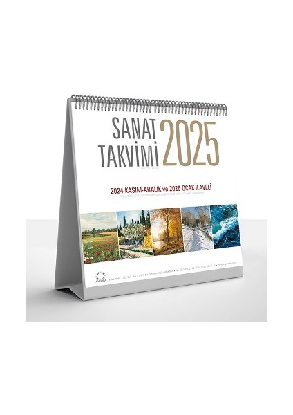 Sanat Takvimi 2025 Masa Takvimi