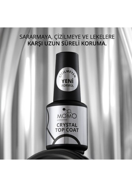 Kalıcı Oje Için Crystal Top Coat, Nano Fırçalı, 18 ml