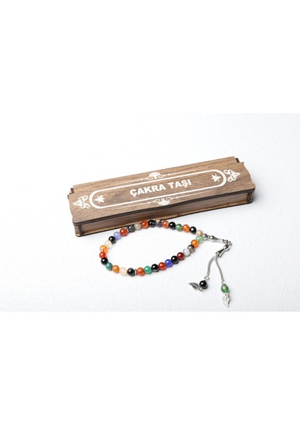 Kutulu 33 Lü Tesbih Çakra Taşı