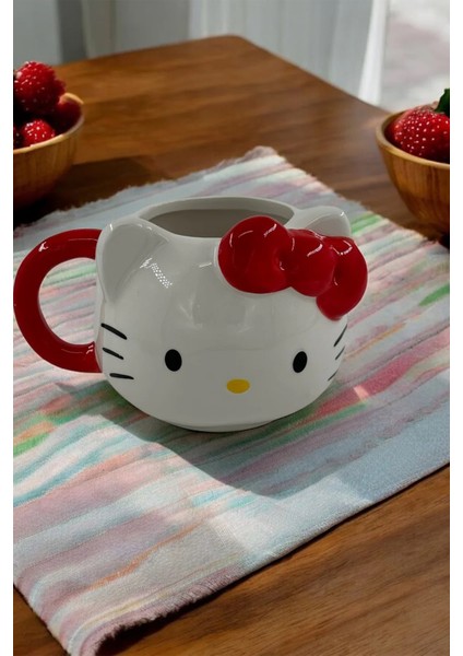 Hello Kitty 3D Tasarım Kupa Bardak Özel Tasarım Hediyelik Bardak Kupa