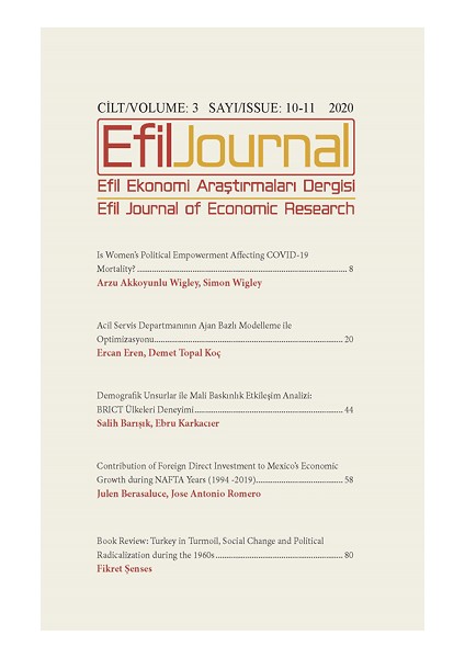 Efil Ekonomi Araştırmaları Dergisi Cilt: 3 Sayı 10-11