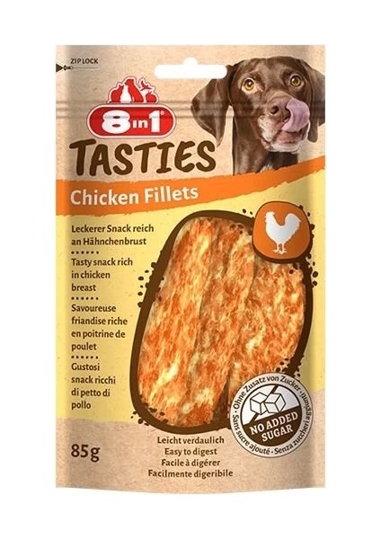 8in1 Tasties Chicken Fillets Tavuk Fileto Köpek Ödül Maması 85 gr