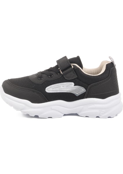 Siyah Beyaz Cırtlı Erkek Çocuk Spor Ayakkabı 520522 F fiyatları