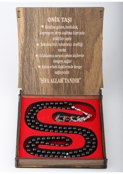Kutulu 99 Lu Tesbih Oniks Taşı