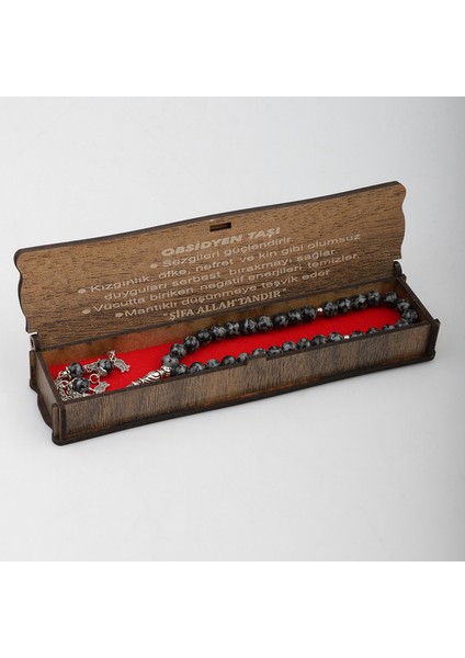 Kutulu 33 Lü Tesbih Obsidyen