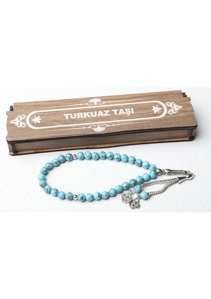 Kutulu 33 Lü Tesbih Turkuaz Taşı