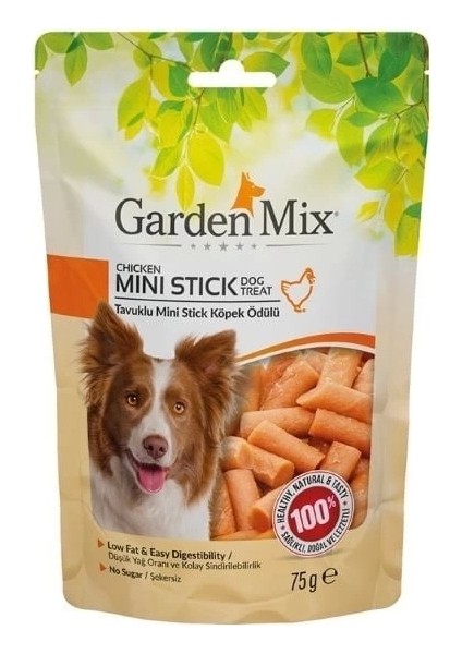 Garden Mix Tavuklu Mini Stick Köpek Ödül Maması 75 gr