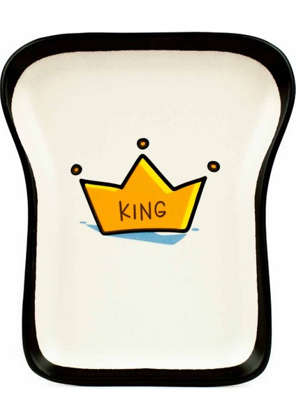 King Tasarım Tost Tabağı - Kahvaltı Sunum Tabağı