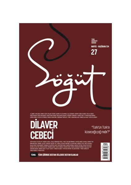 Söğüt - Türk Edebiyatı Dergisi Sayı 27