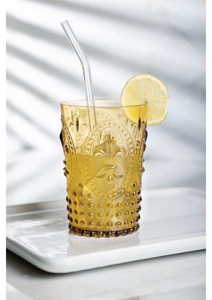 Akrilik Amber Tekli Kısa Bardak & Su Meşrubat Kahve Yanı Bardağı 400 ml ( Cam Değildir )