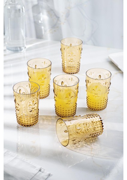 Akrilik Amber Tekli Kısa Bardak & Su Meşrubat Kahve Yanı Bardağı 400 ml ( Cam Değildir )