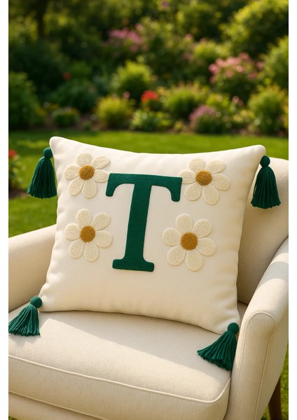 Punch Kırlent Kılıfı Harf Modeli T