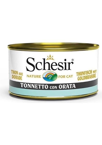 Schesir Jöle Içerisinde Ton Balıklı ve Çipuralı Konserve Kedi Maması 85 gr